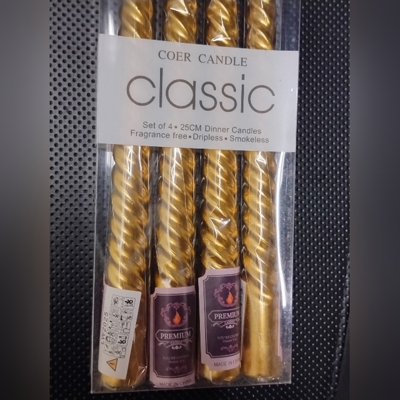 NIB Coer Candles box set 4 candles flameless, fragrance free, 25cm long - Picture 2 of 3